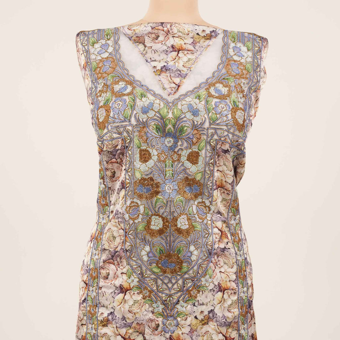 italian-silk-vintage-garden Mukhawar fabric #colour_cream