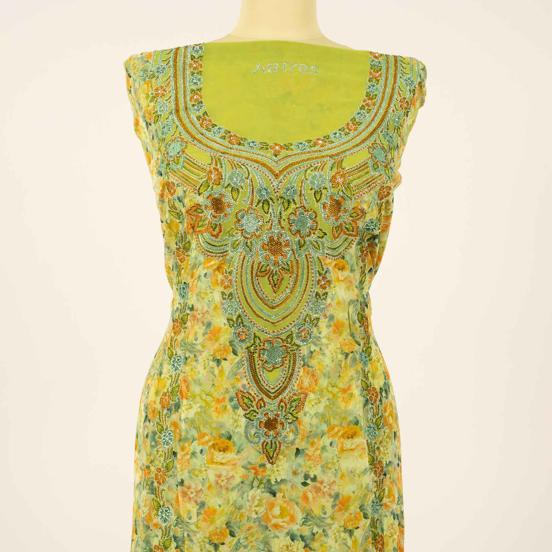 plain-chiffon-floral-majesty Mukhawar fabric #colour_apricot-bloom