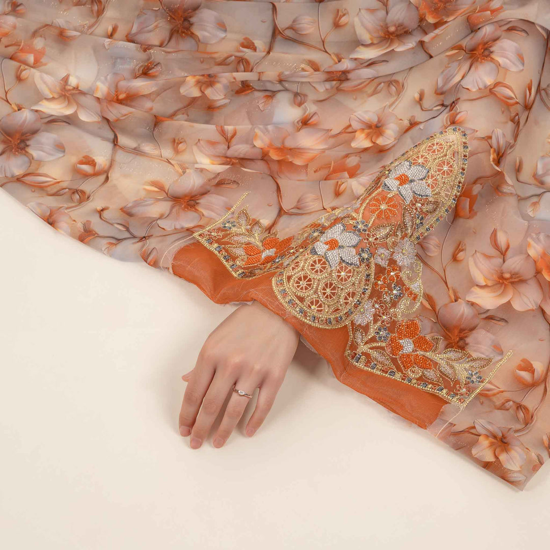 plain-chiffon-amber-magnolia Mukhawar fabric 