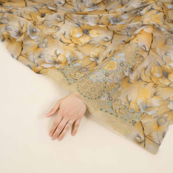 plain-chiffon-amber-magnolia Mukhawar fabric 