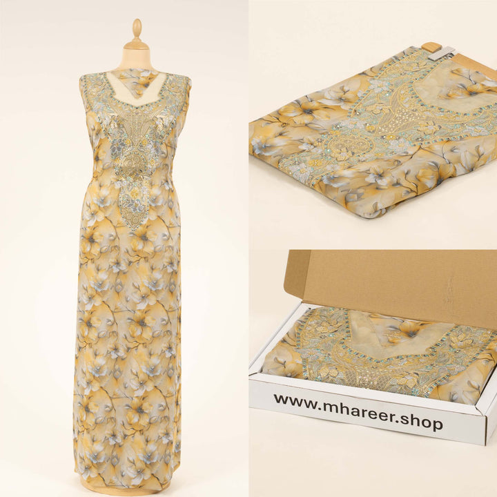 plain-chiffon-amber-magnolia Mukhawar fabric 