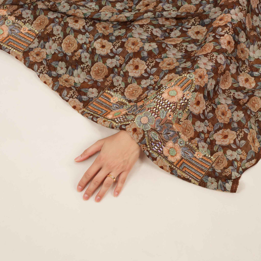 crushed-crepe-rose-garden Mukhawar fabric 