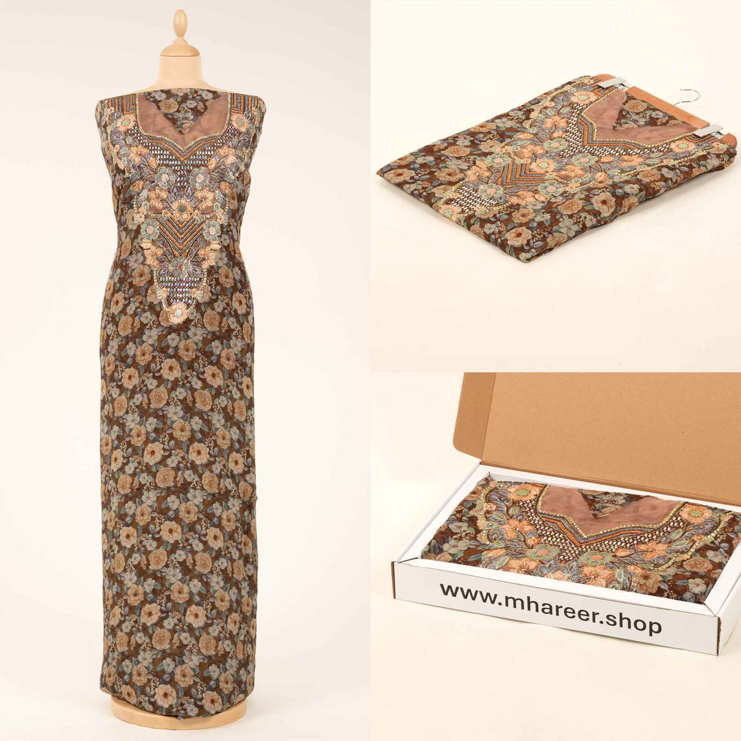 crushed-crepe-rose-garden Mukhawar fabric 
