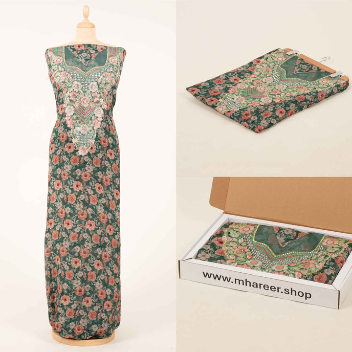 crushed-crepe-rose-garden Mukhawar fabric 