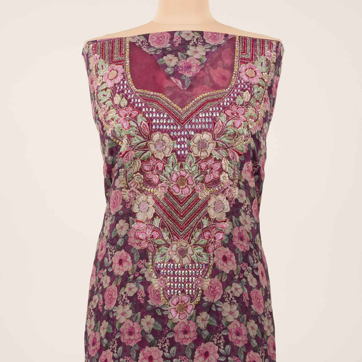 crushed-crepe-rose-garden Mukhawar fabric 