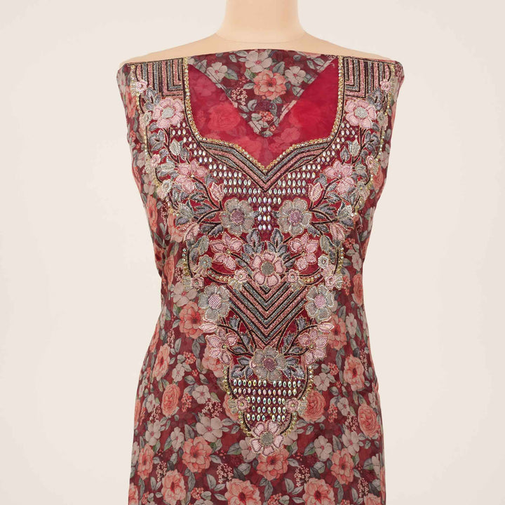 crushed-crepe-rose-garden Mukhawar fabric 