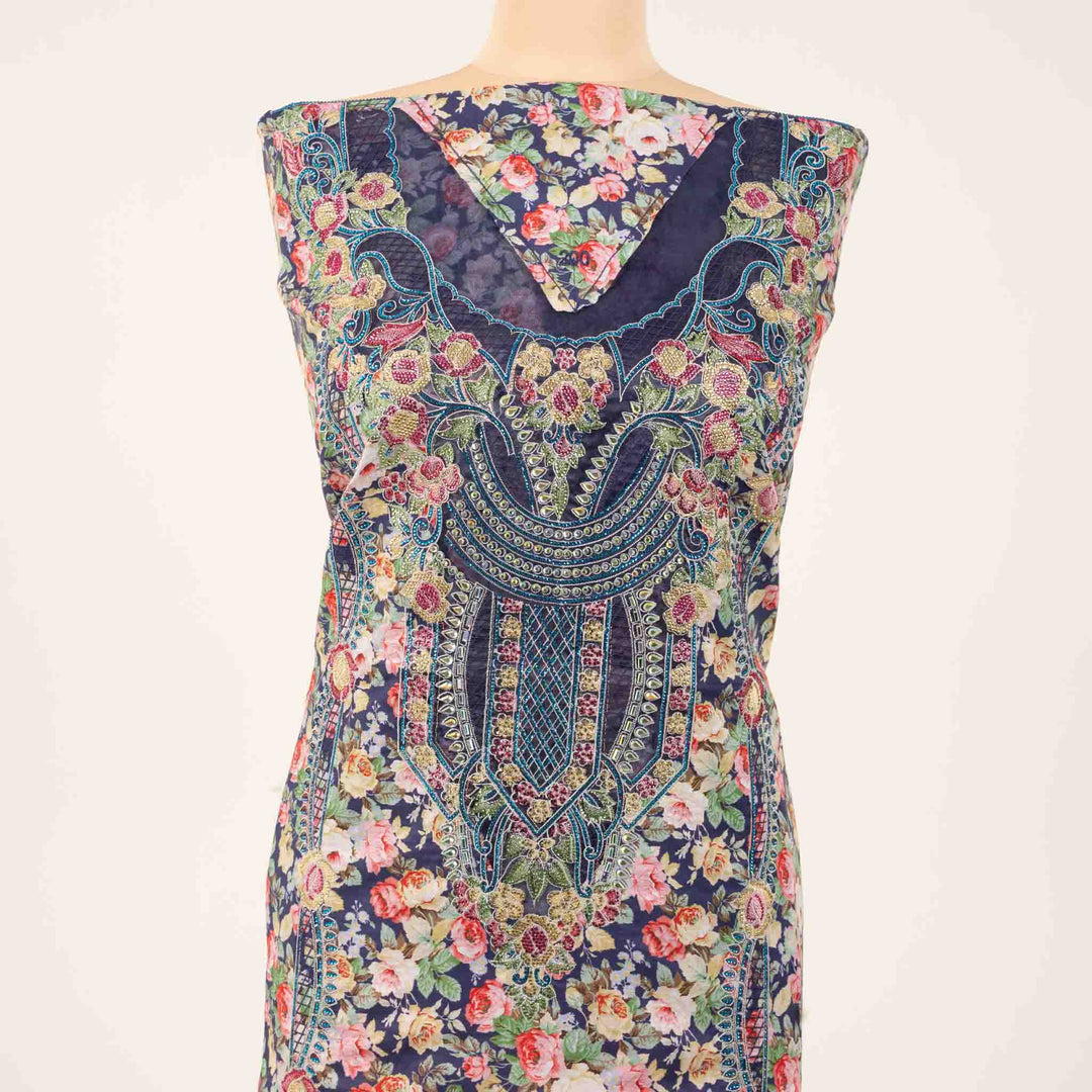 liberty-cotton-royal-rose Mukhawar fabric #colour_royal-navy