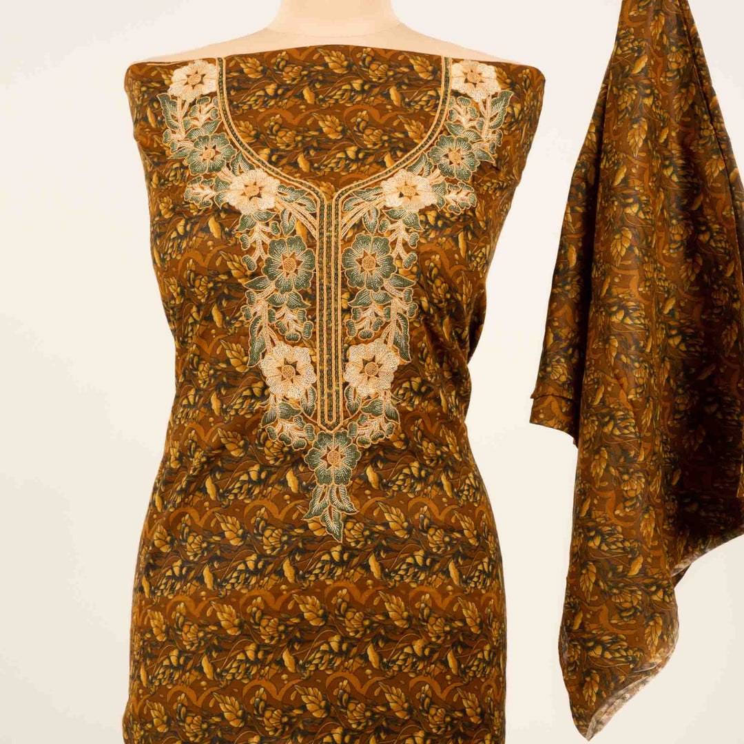 liberty-cotton-golden-harvest-with-shaila Mukhawar fabric #colour_copper-olive