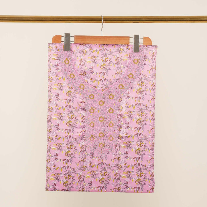 light-baby-silk-celeste-leaves-with-shaila Mukhawar fabric 