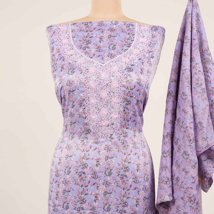 light-baby-silk-celeste-leaves-with-shaila Mukhawar fabric 