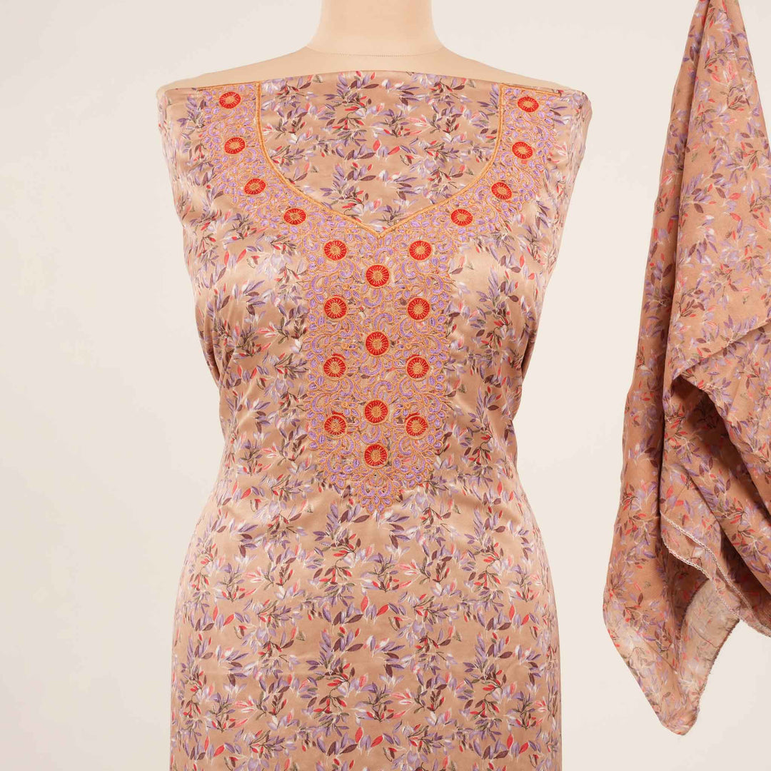 light-baby-silk-celeste-leaves-with-shaila Mukhawar fabric 