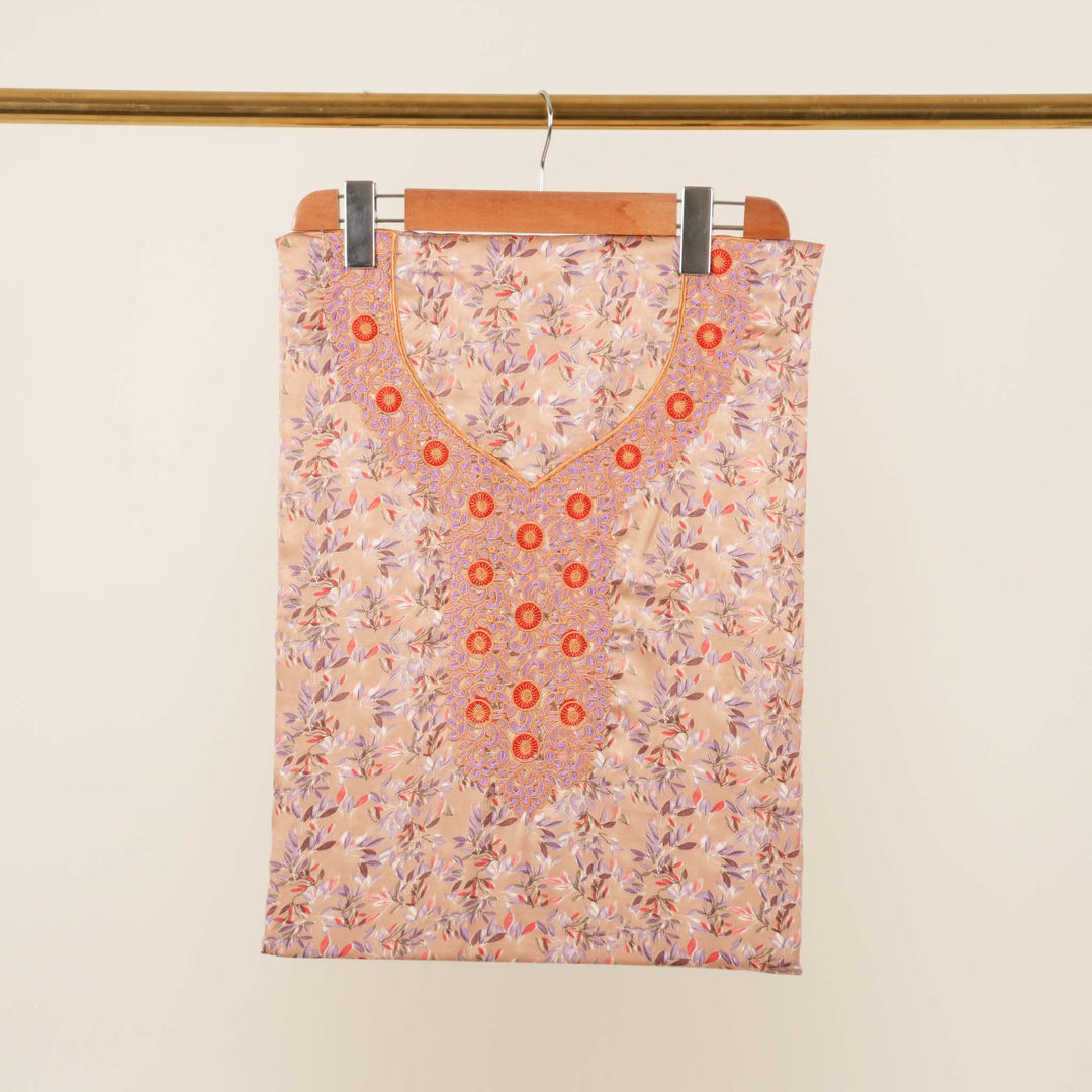 light-baby-silk-celeste-leaves-with-shaila Mukhawar fabric 