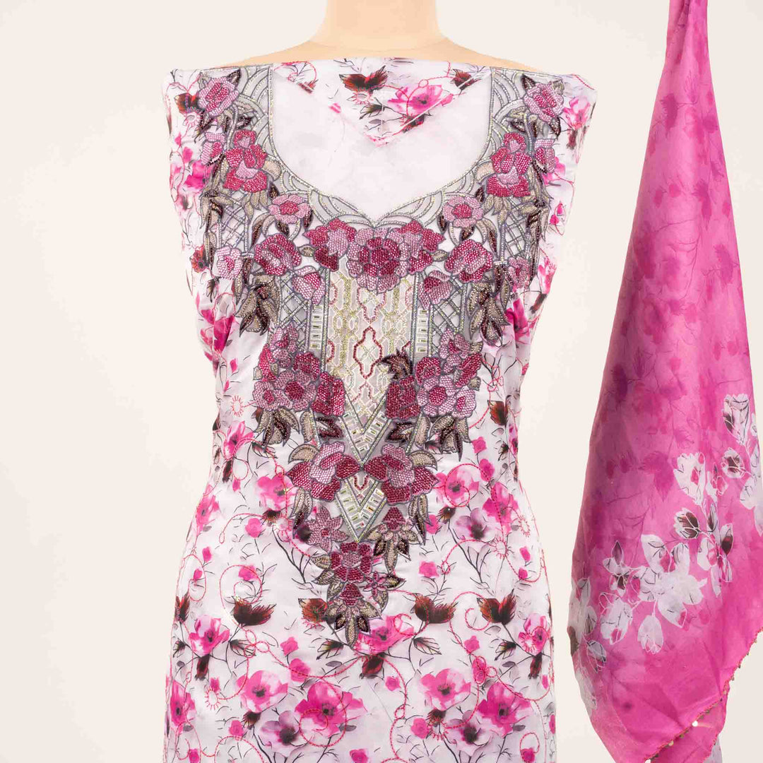 light-baby-silk-velvet-bloom-with-shaila Mukhawar fabric #colour_fuchsia-pink