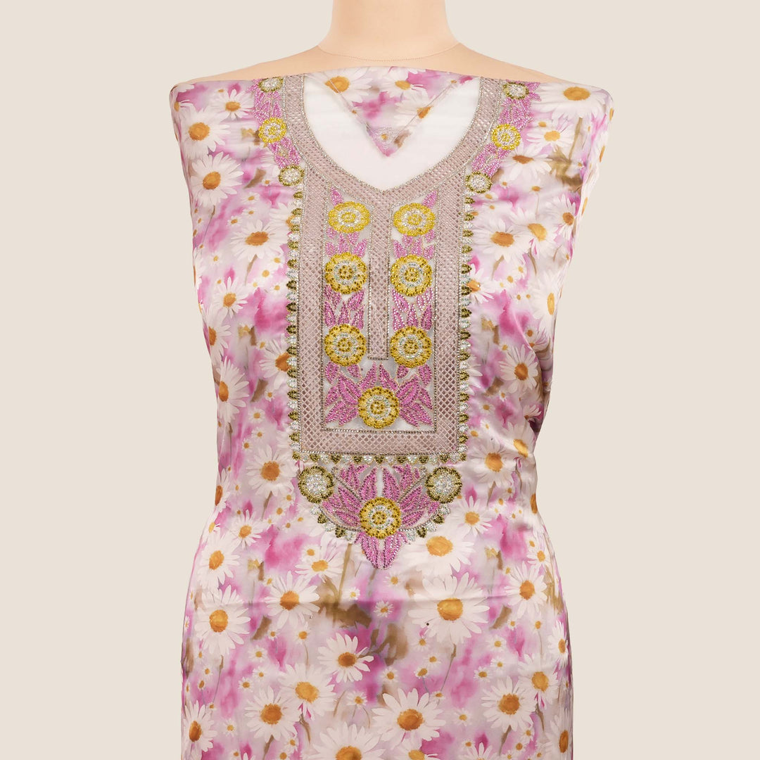 armani-silk-daisy-reverie-for-daughter-Mukhawar-fabric #colour_rose-daisy